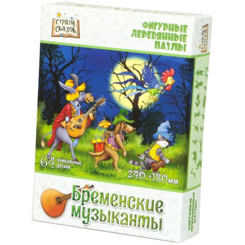 Фигурный деревянный пазл 