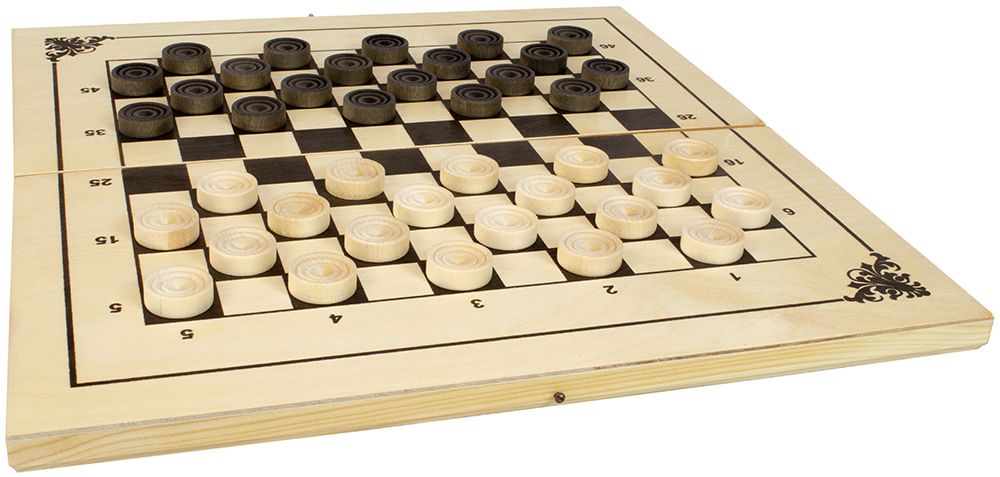 Нескучные Игры Стоклеточные деревянные шашки ШК-15 - фото 2