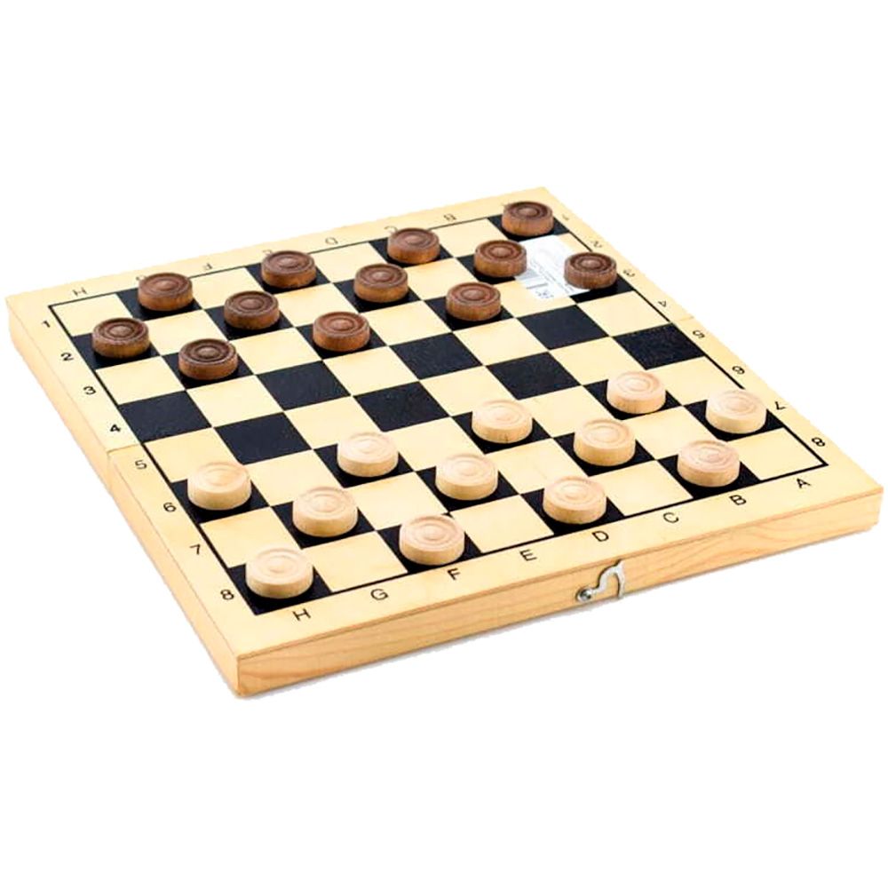 Настольная игра Нескучные Игры Шашки деревянные (290x145x35) ШК-11