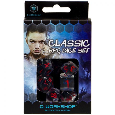 Набор кубиков Classic, 7шт., Translucen/Blue/Red