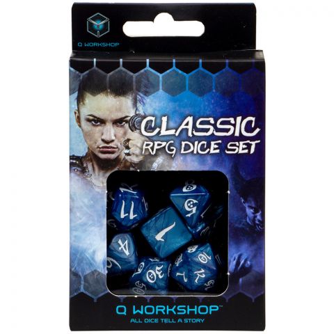 Набор кубиков Classic, 7шт., Cobalt/White 