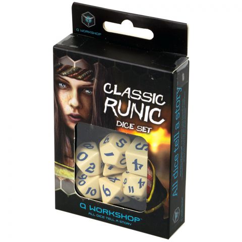 Набор кубиков Classic Runic, 7 шт., Beige/Blue