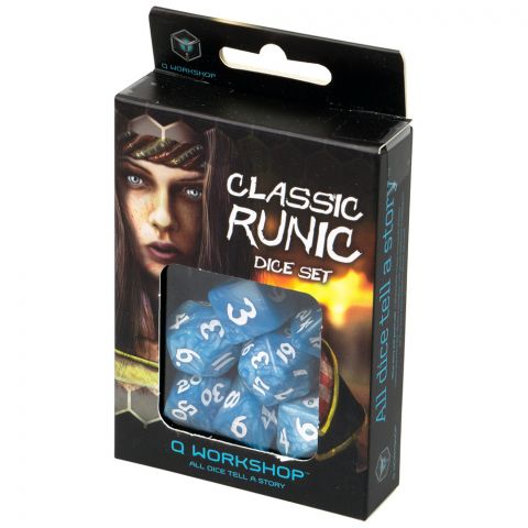 Набор кубиков Classic Runic, 7 шт., Glacier/White