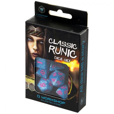Набор кубиков Classic Runic, 7 шт., Glacier/Pink