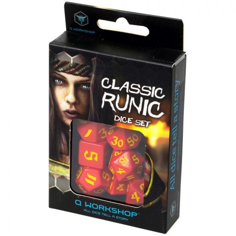 Набор кубиков Classic Runic, 7 шт., Red/Yellow
