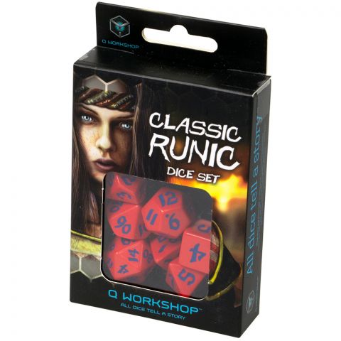 Набор кубиков Classic Runic, 7 шт., Red/Blue