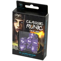 Набор кубиков Classic Runic, 7 шт., Purple/White