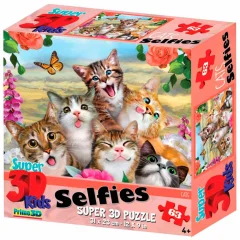 Пазл Super 3D "Кошки селфи"