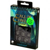Набор кубиков Call of Cthulhu, 7 шт., Dice Black & glow-in-the-dark