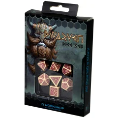 Набор кубиков Dwarven, 7 шт., Beige & burgundy