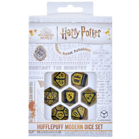 Набор кубиков Harry Potter. Hufflepuff Modern Dice Set: Black