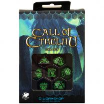 Набор кубиков Call of Cthulhu, 7 шт., Black/Green