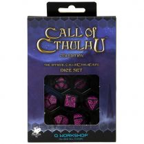 Набор кубиков Call of Cthulhu 7th Edition, 7 шт., Black & magenta