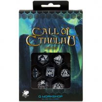 Набор кубиков Call of Cthulhu, 7 шт., Abyssal & white