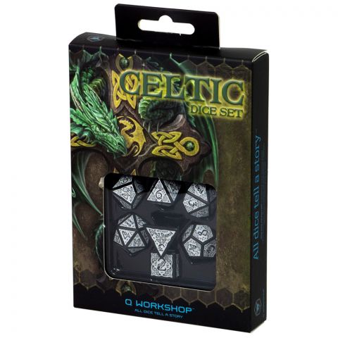 Набор кубиков Celtic 3D Revised, 7 шт., Black/White