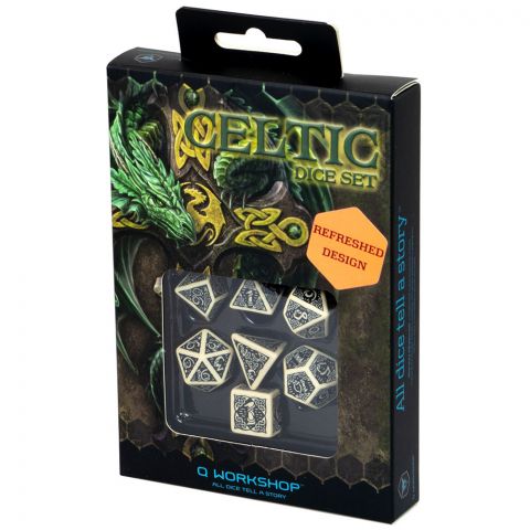 Набор кубиков Celtic 3D Revised, 7 шт., Beige/Black