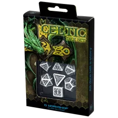 Набор кубиков Celtic 3D Revised, 7 шт., White/Black