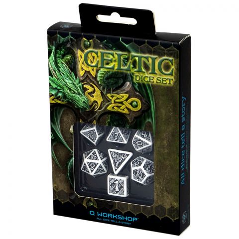 Набор кубиков Celtic 3D Revised, 7 шт., White/Black