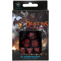 Набор кубиков Dragons, 7 шт., Black/Red