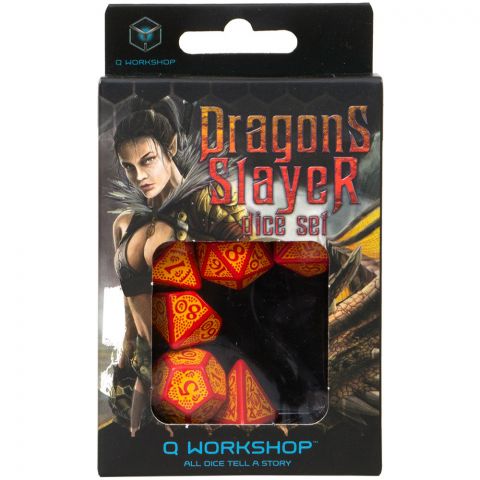 Набор кубиков Dragon Slayer, 7 шт., Red/Orange