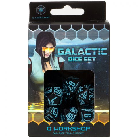 Набор кубиков Galactic, 7 шт., Black/Blue