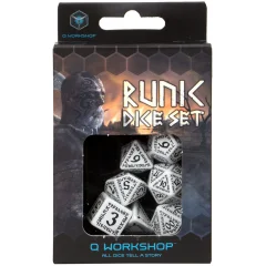 Набор кубиков Runic, 7 шт., White\Black