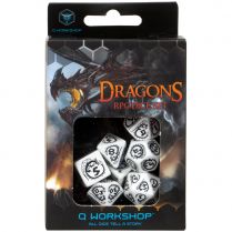 Набор кубиков Dragons, 7 шт., White/Black