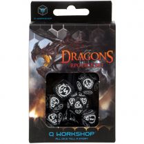 Набор кубиков Dragons, 7 шт., Black/White