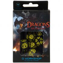 Набор кубиков Dragons, 7 шт., Black/Yellow