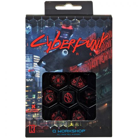 Набор кубиков Cyberpunk, 7 шт., Red
