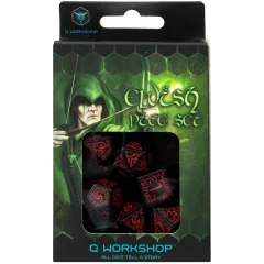 Набор кубиков Elvish, 7 шт., Black & red