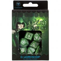 Набор кубиков Elvish, 7 шт., Green & white