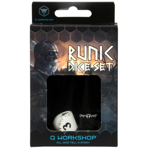 Набор кубиков D2&D4 Runic Dice, 2 шт., Black/White и White/Black
