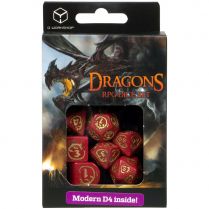 Набор кубиков Dragons Modern Dice Set, Red/Gold, 7 шт.