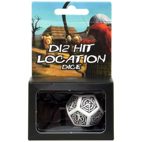 Игральный кубик D12 Hit Location, White/Black