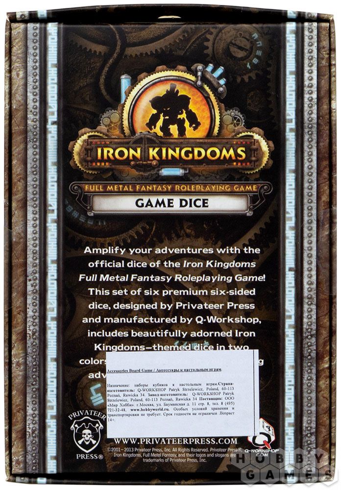 Iron Kingdoms Full Metal Fantasy RPG Dice (6)