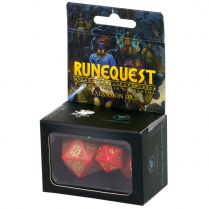 Набор кубиков RuneQuest Expansion, 3 шт., Red/Gold