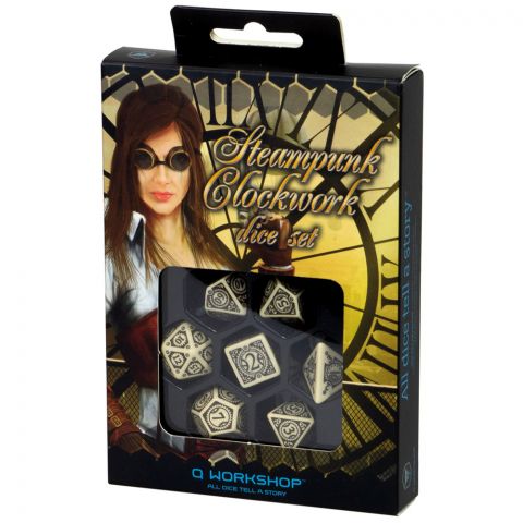 Набор кубиков Steampunk Clockwork, 7 шт., Beige/Brown