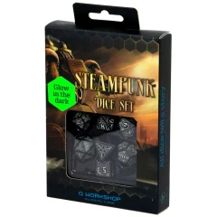 Набор кубиков Steampunk, 7 шт., Black/Glow-in-the-dark