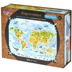 Пазл "Детская карта мира"