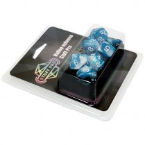 Набор кубиков Stuff-Pro для ролевых игр (синий белый с белыми цифрами)