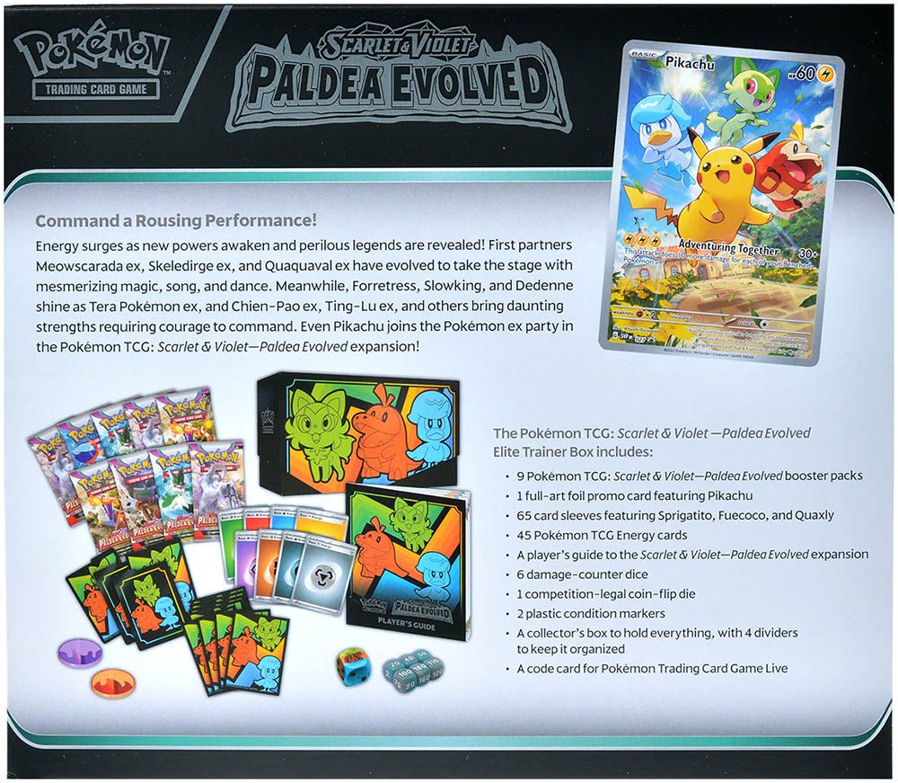 Набор The Pokemon Company International Pokemon TCG. Scarlet and Violet: Paldea Evolved Elite Trainer Box 185-85366 - фото 2