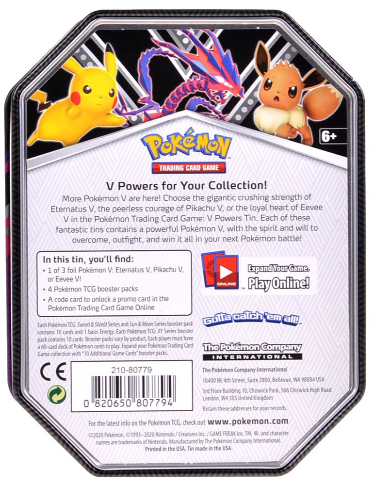 Набор The Pokemon Company International Pokemon TCG. V Power Tin: Eternatus 210-80779_2 - фото 3