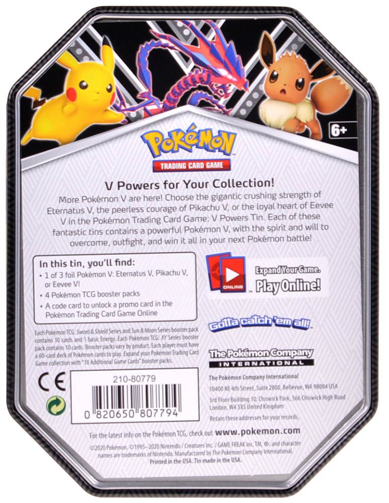 Набор The Pokemon Company International Pokemon TCG. V Power Tin: Pikachu 210-80779_1 - фото 3