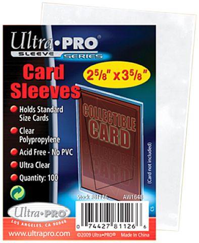 Протекторы Ultra-Pro (100 шт., 66x91 мм): прозрачные