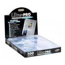 Набор листов Ultra-Pro (3х3 кармашка на листе): Платиновые (100 шт.)
