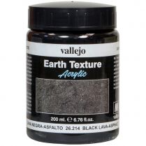 Краска Vallejo Earth Texture: Black Lava-Asphalt 26.214 (200 мл)