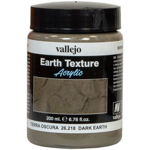Краска Vallejo Earth Texture: Dark Earth 26.218 (200 мл)