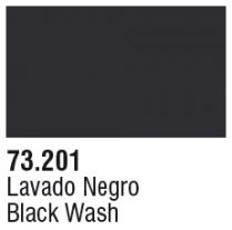 Краска Vallejo Game Wash: Black Wash 73.201