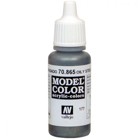 Краска Vallejo Model Color: Oily Steel 70.865